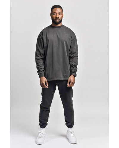 T-shirt Manche longue Gris Anthracite