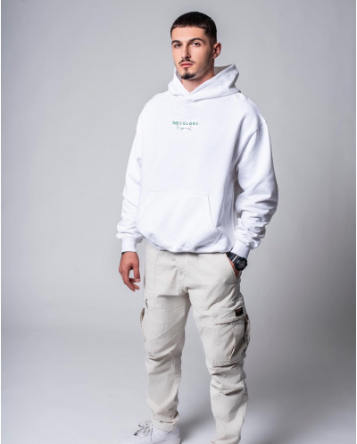 Hoodie Blanc Spring Vert