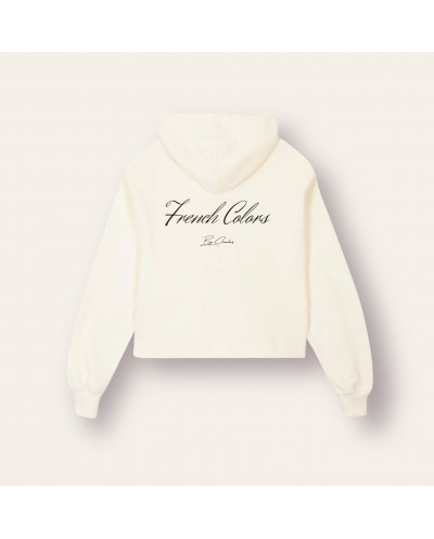 Crop Top Hoodie Off White