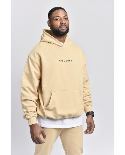 hoodie oversize beige